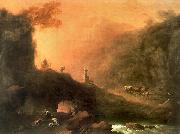 Franciszek Ksawery Lampi Romantic scenery Spain oil painting artist
